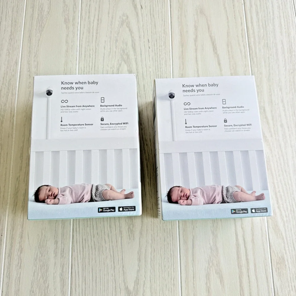 Owlet Smart Camera Set of 2 WiFi Baby Monitor HD Night Vision 0–3 Yrs